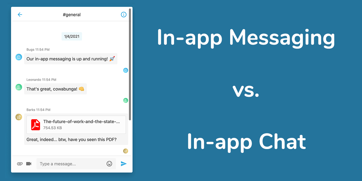 Messaging vs chat