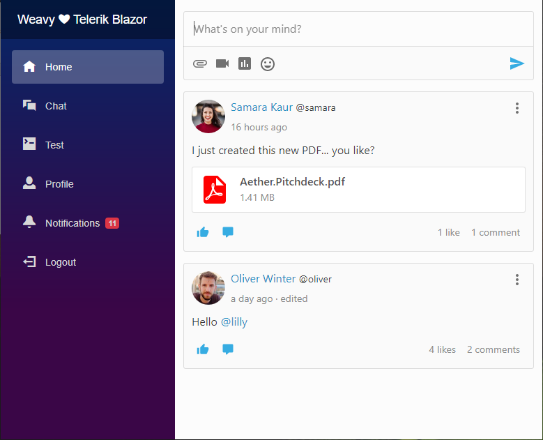 Build InApp Chat with Weavy & Telerik UI for Blazor