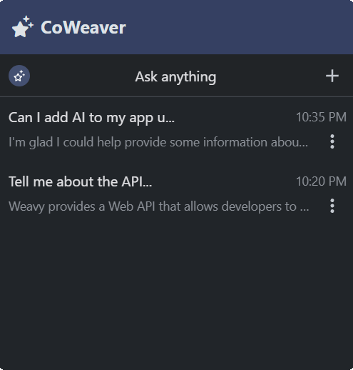 Conversational UI